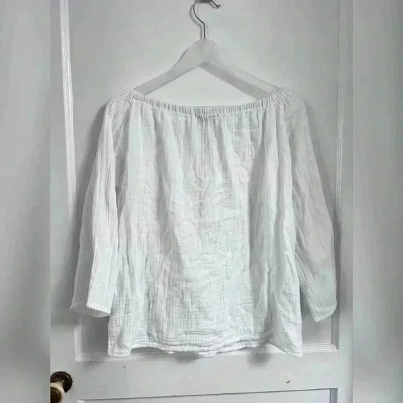 Stark X Gauze Off The Shoulder White Blouse Size XS - Picture 3 of 4